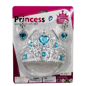 Játék korona szett kék színben 90566