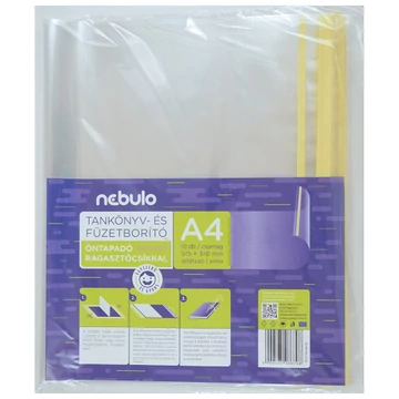 Nebulo: Füzetborító A/4-es 10db-os öntapadós sima fóliába