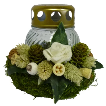 Mohakoszorú mécsessel 15cm KOS-14