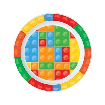 Műanyag lego mintás lapos lányér QP1350