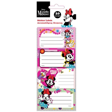 Minnie egér 20db-os öntapadós füzet címke