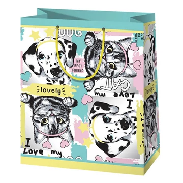 Háziállatos közepes méretű ajándéktáska 18x23x10cm-es