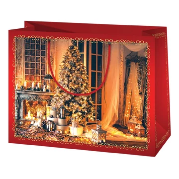 Eljött a Karácsony közepes méretű exkluzív ajándéktáska 18x10x23cm