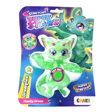Superstars: Drumylee csillámos sárkány nyújtható figura 16cm