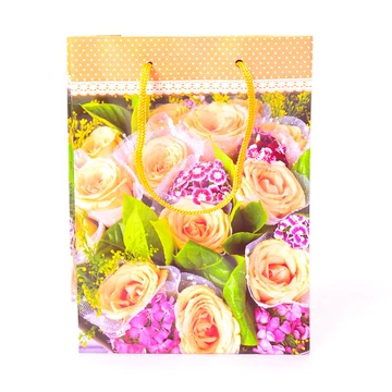 S. Virágos ajándéktasak 24x18x7cm 32485