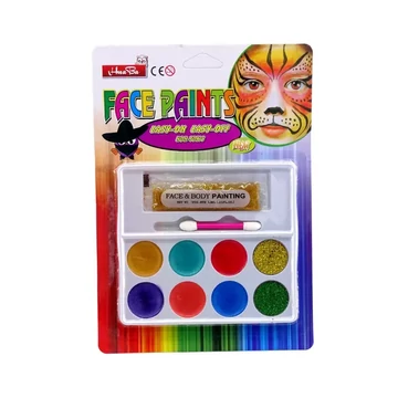 8 színű arcfesték csillámmal és applikátorral 72375