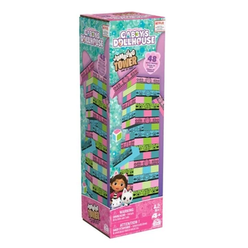 Gabby Babaháza: Színes toronyépítő jenga társasjáték - Spin Master