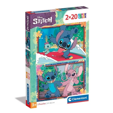 Disney Stitch 2x20db-os Supercolor puzzle - Clementoni