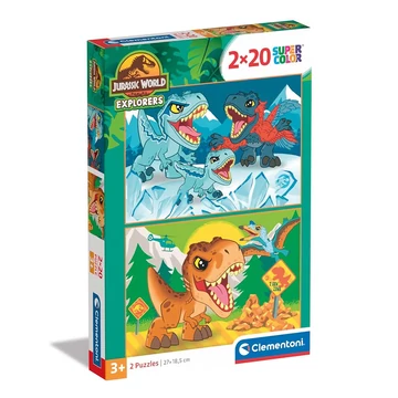 Jurassic World 2x20db-os Supercolor puzzle - Clementoni