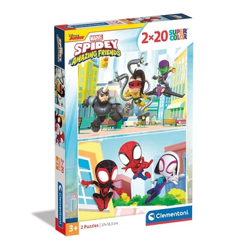 Disney Spidey 2x20db-os Supercolor puzzle - Clementoni