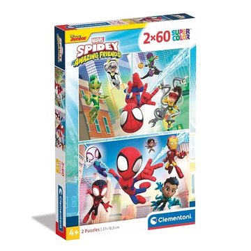 Disney Spidey 2x60db-os Supercolor puzzle - Clementoni