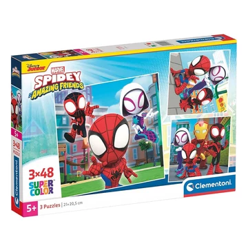 Disney Spidey 3x48db-os Supercolor puzzle - Clementoni