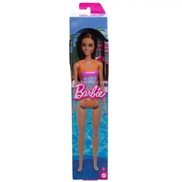 Barbie Beach baba lila színű, mintás fürdőruhában - Mattel
