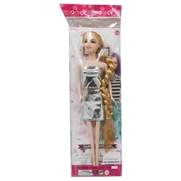 Csillogó ruhás baba különböző színben BA7101