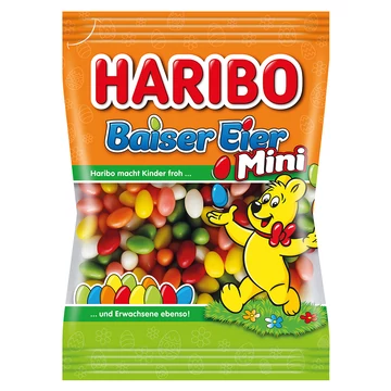 Haribo Baiser Eier Mini gyümölcsízű habosított gumicukorka drazsé 90 g