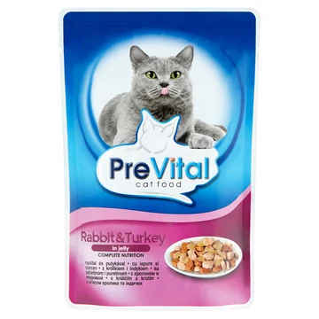 Pervital nyúl-pulyka alutasakos macskaeledel zselében 100g