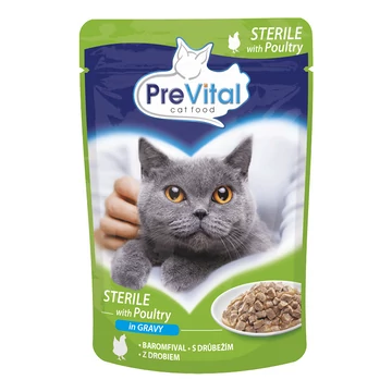 Prevital sterile alutasakos macskaeledel baromfival 100g