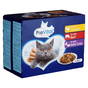 Prevital alutasakos macskaeledel vegyes zselében 12x100g