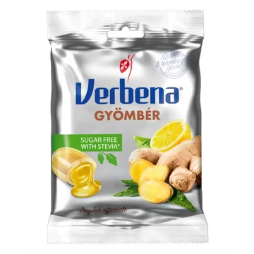 Verbena Light töltött cukorka édesítőszerekkel, gyömbérrel és C vitaminnal 60 g