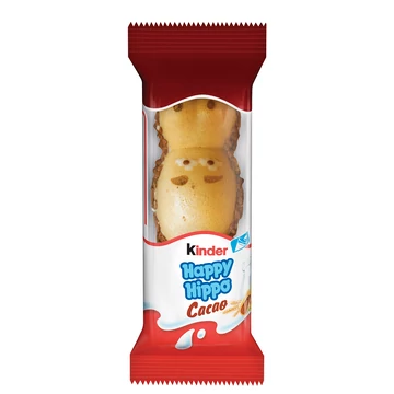 Kinder Happy Hippo Cacao kakaós és tejes krémmel töltött ropogós ostya 20,7 g