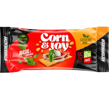 Kukoricás extrudált kenyér paradicsommal és bazsalikommal, 20 g