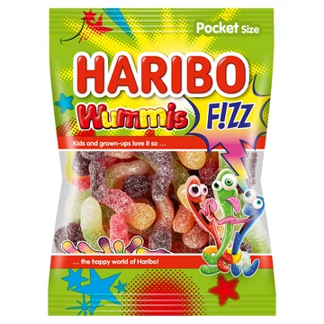 Haribo wummies fizz cukros kukac gumicukor 100g