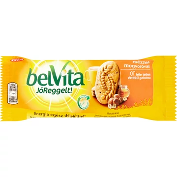 Belvita törökmogyorós és mézes, gabonás, omlós keksz csokoládédarabokkal 50 g