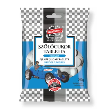 Házisweets mentolos szőlőcukor tabletta 80g