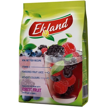 Ekland azonnal oldódó erdei vegyesgyümölcs ízű tea üdítőitalpor C-vitaminnal 300 g