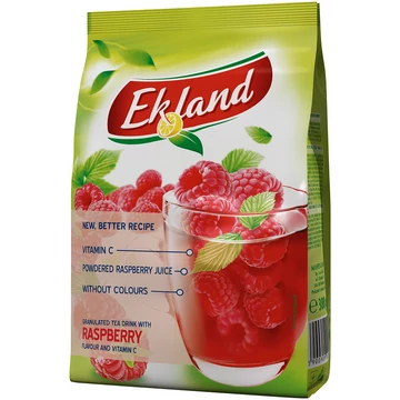 Ekland azonnal oldódó málna ízű tea üdítőitalpor C-vitaminnal 300 g
