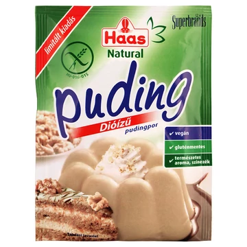 Haas Natural dió ízű puding 40g