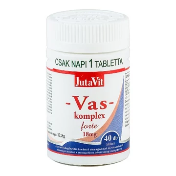 JutaVit Vas komplex 18 mg forte tabletta 40db