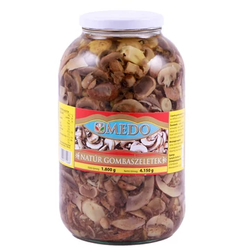 Medo szeletelt natúr gombaszeletek 4150g - csak egyedi szállítással vagy személyes átvétellel