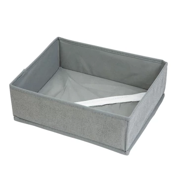 Bewello szürke színű szövet tárolódoboz 30x26x10cm BW2075