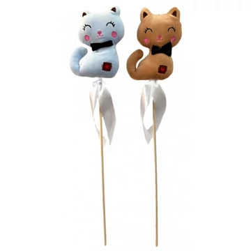 Ballagási pálcás cica plüss 