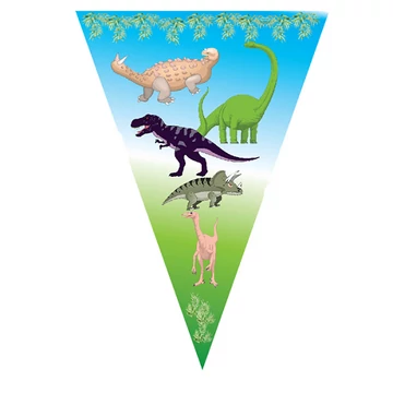 Party zászlófüzér boldog dínós 2,5m