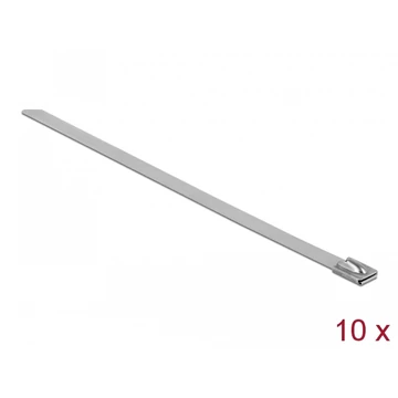Delock Rozsdamentes Acél Kábelkötegek Hossza 300 x Szélesség 7,9 mm 10 db.