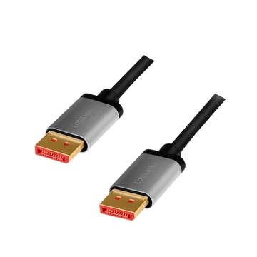 Logilink DisplayPort kábel, DP/M-DP/M, 8K/60 Hz, alu, 2 m