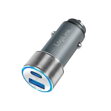 Logilink USB autós töltő, 1x USB-C PD, 1x USB-A QC, 36 W