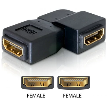 Delock adapter HDMI anya > HDMI anya 90  balra