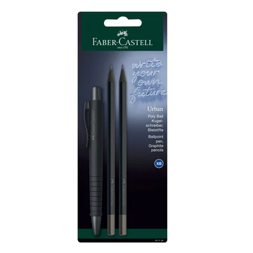 Faber-Castell: Poly Ball fekete 3 db-os golyóstoll szett grafitceruzával