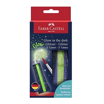 Faber-Castell: Sötétben világító csillám ragasztó 2x12ml