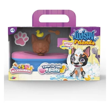 Washy Friends: Color Reveal pancsoló Boston Terrier kutyus káddal és kiegészítőkkel