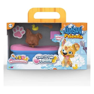 Washy Friends: Color Reveal pancsoló Corgi kutyus káddal és kiegészítőkkel