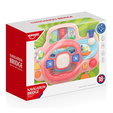 Happy World: Multifunkciós kormánykerék pink színben fény és hang effektekkel 23x17,5cm