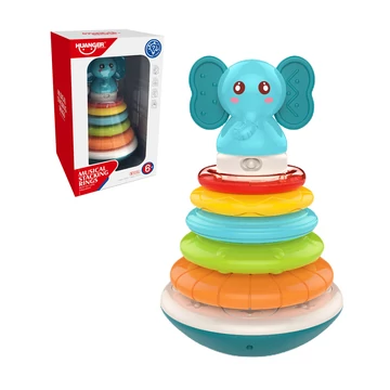 Music World: Elefántos toronyépítő játék hanggal