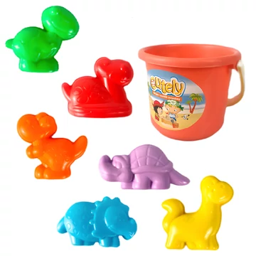 Vidám dinoszauruszos homokozó szett vödörrel