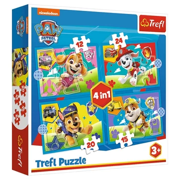 Mancs őrjárat: Szaladgáló kutyusok 4 az 1-ben puzzle szett - Trefl