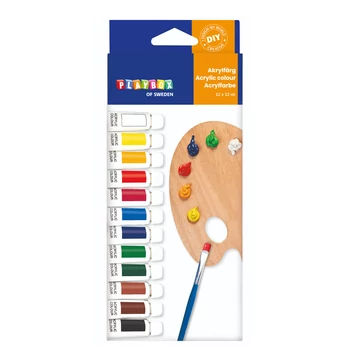 PlayBox: 12 db-os tubusos akril festék szett