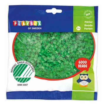 PlayBox: 5mm-es MIDI vasalható gyöngy fűzöld színben 6000db-os csomag